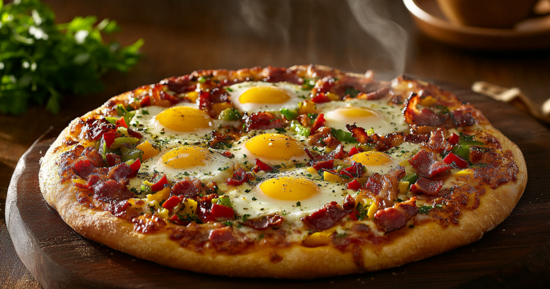 Breakfast pizza